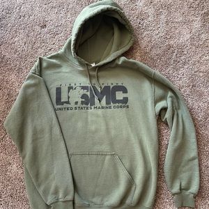 USMC green sweatshirt